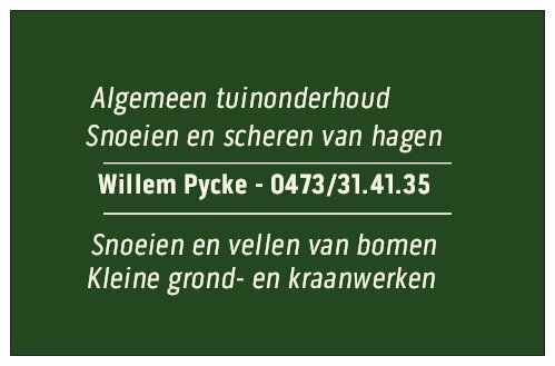 Willem Pycke tuinonderhoud
